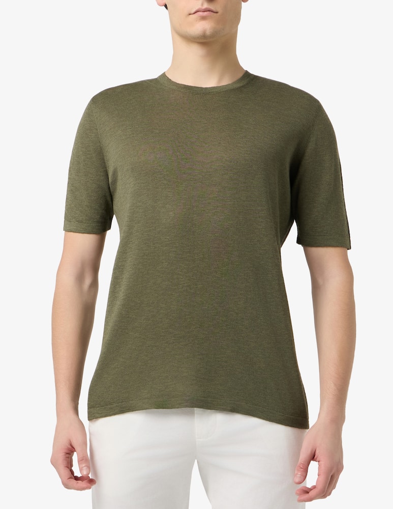 rinascente Rinascente Collection Linen blend crew neck t-shirt