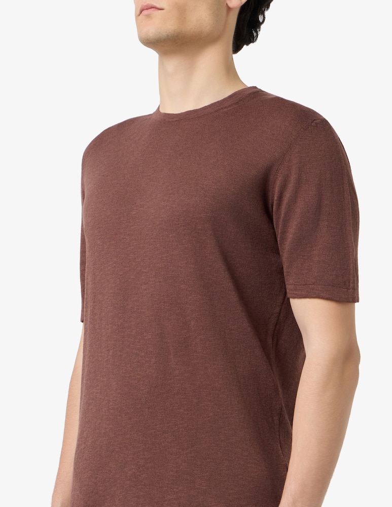 Rinascente Collection Linen blend crewneck t-shirt - picture 4 Rinascente Collection Linen blend crewneck t-shirt - picture 4