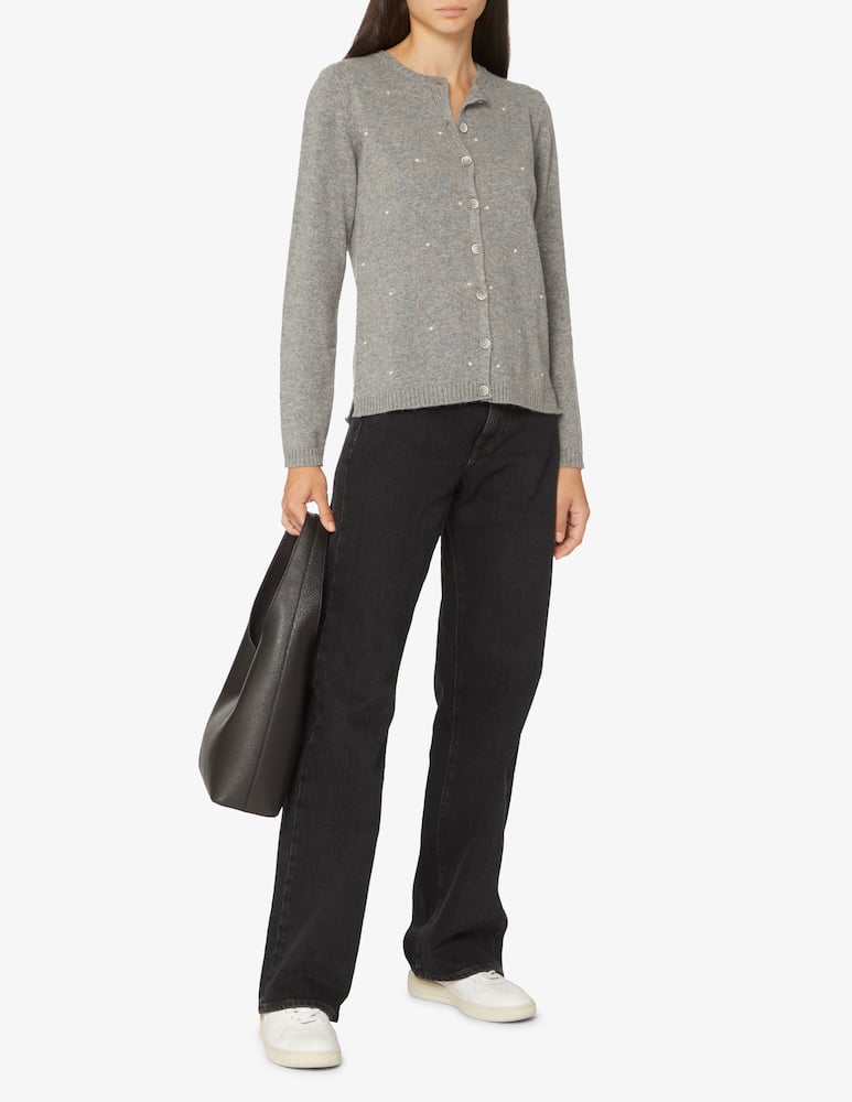 rinascente Elizabeth Ascot Korean neckline long sleeve sweater - Grey