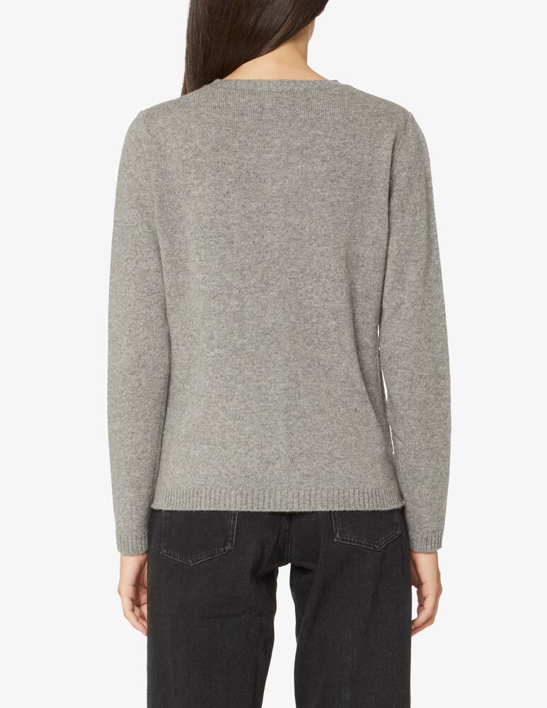 rinascente Elizabeth Ascot Korean neckline long sleeve sweater - Grey