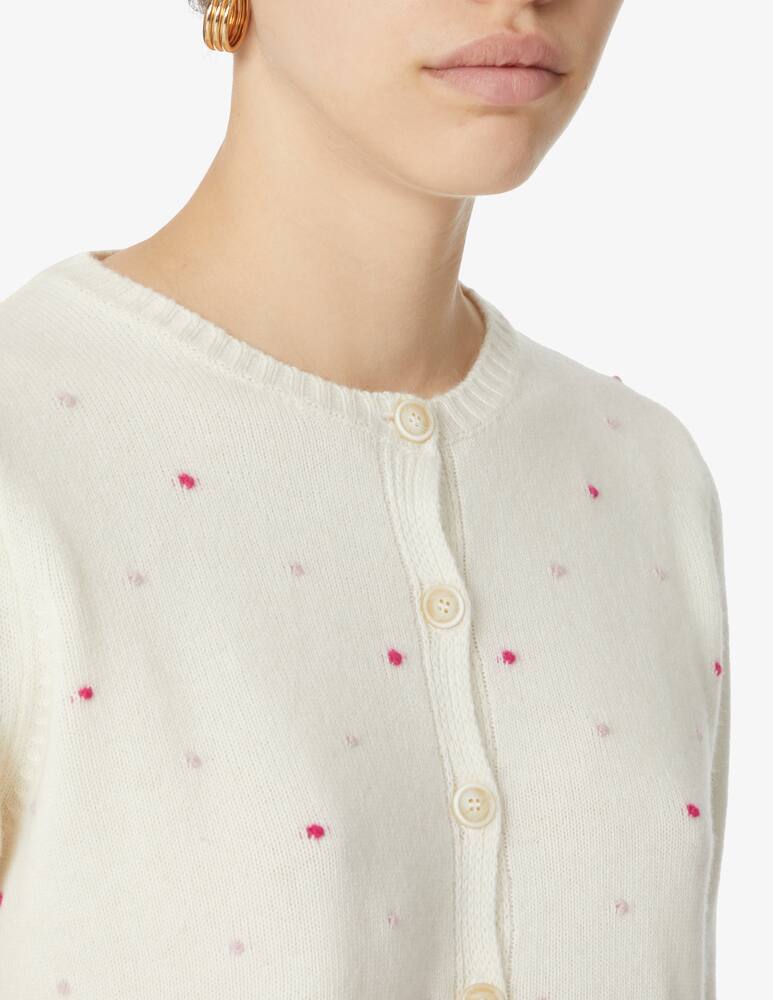 rinascente Elizabeth Ascot Korean neckline long sleeve sweater - White