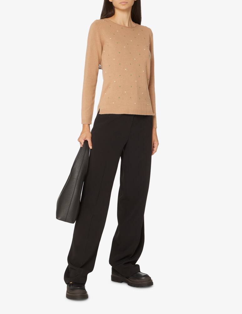 rinascente Elizabeth Ascot Long sleeve boat neck sweater - Beige