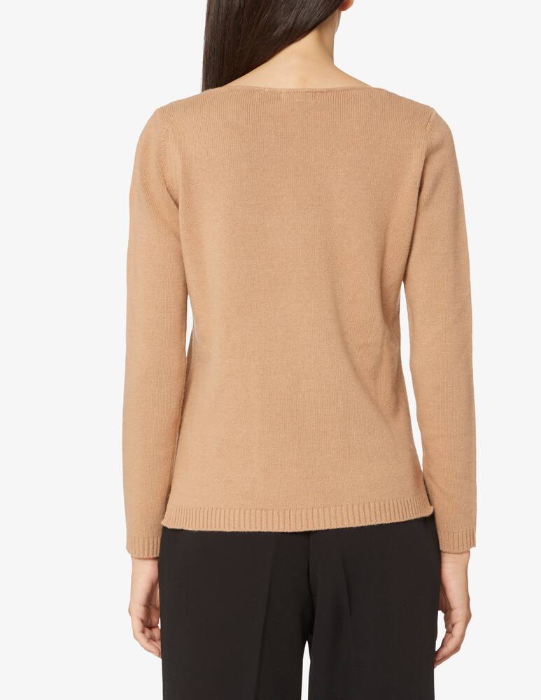 rinascente Elizabeth Ascot Long sleeve boat neck sweater - Beige