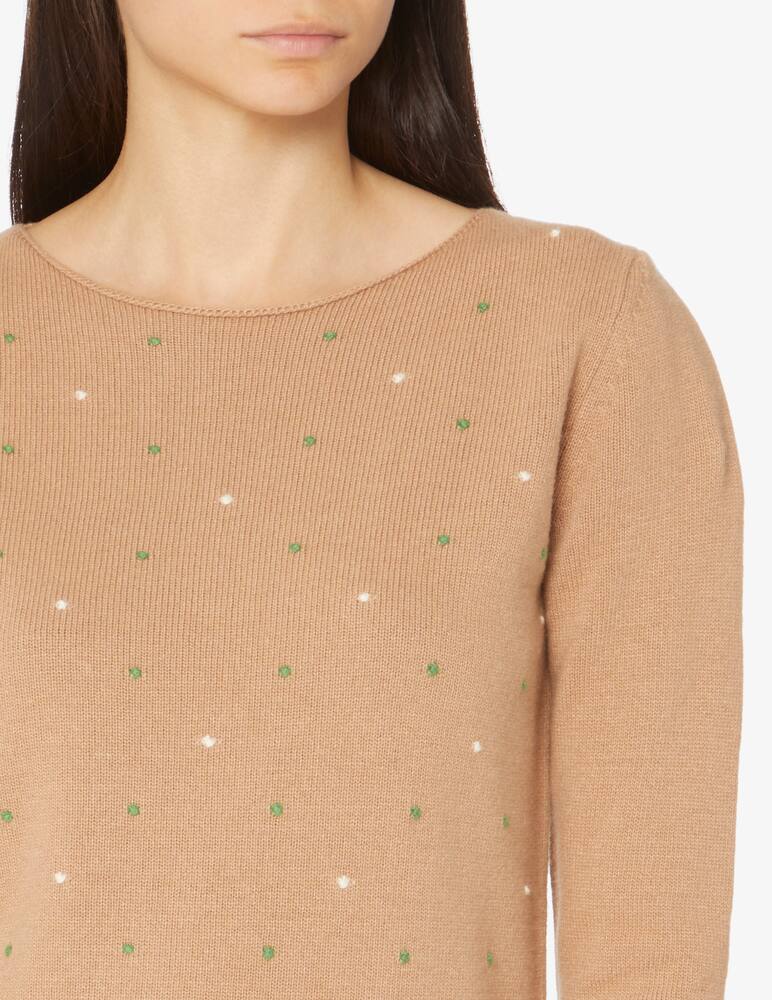 rinascente Elizabeth Ascot Long sleeve boat neck sweater - Beige