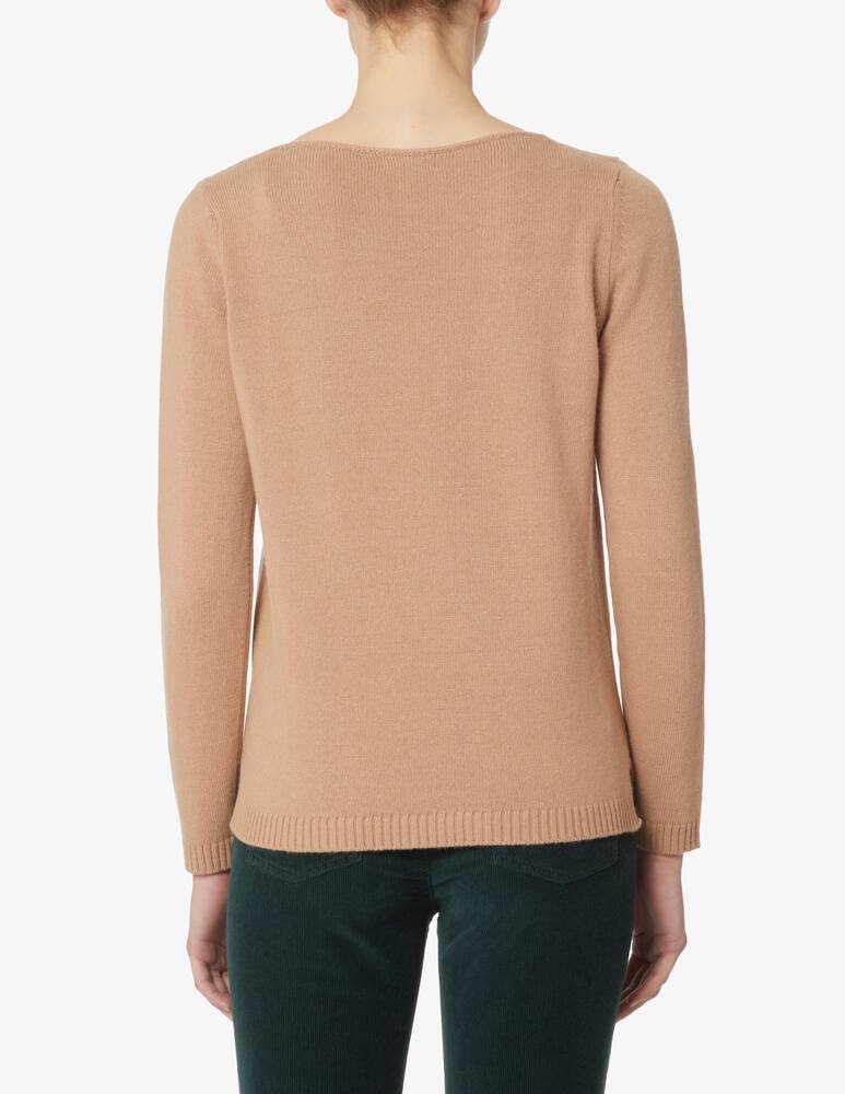 rinascente Elizabeth Ascot Long sleeve boat neck sweater - Beige