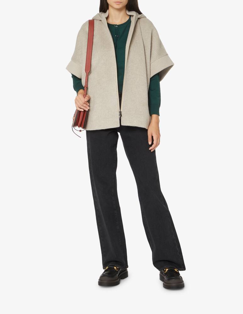 rinascente Cinzia Rocca Mantello con cappuccio e zip - Beige