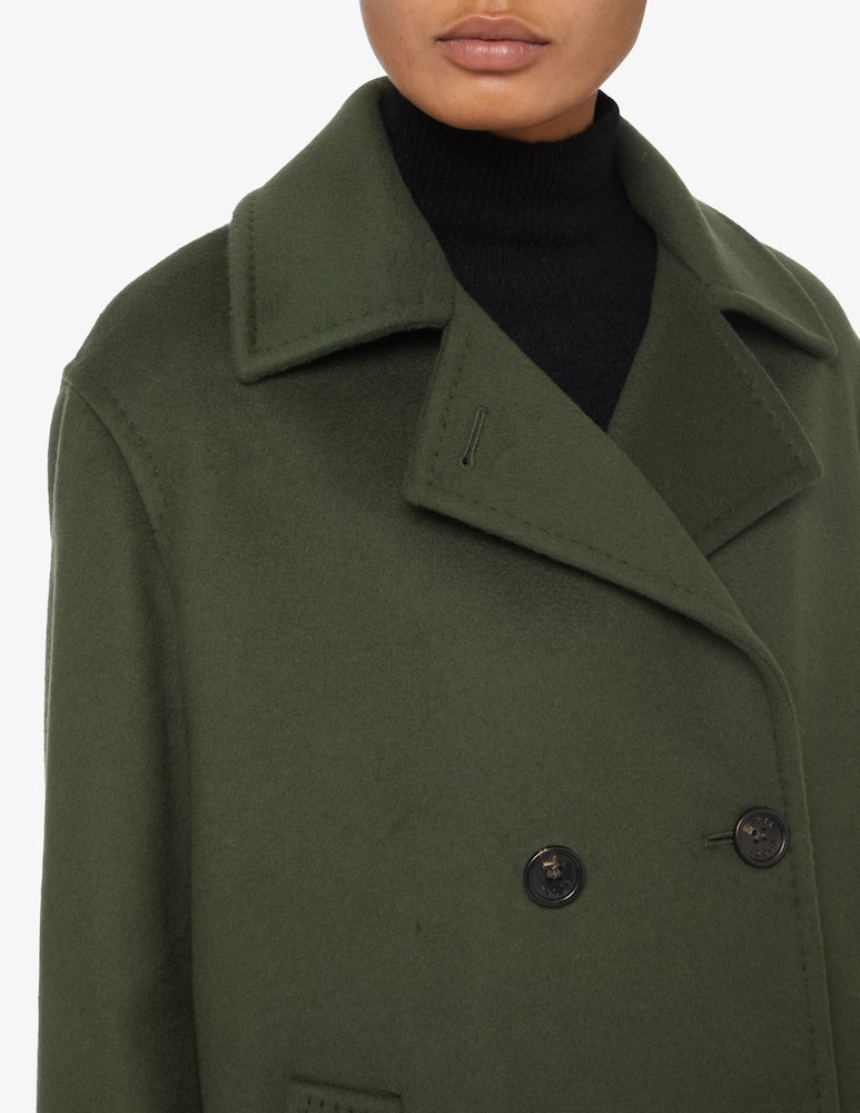 rinascente Cinzia Rocca Double-breasted circle recycle jacket - Olive