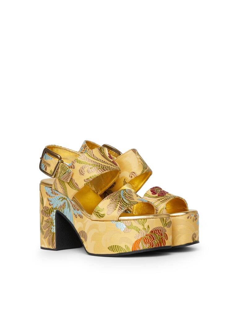 rinascente Dries Van Noten Sandali con plateau in broccato
