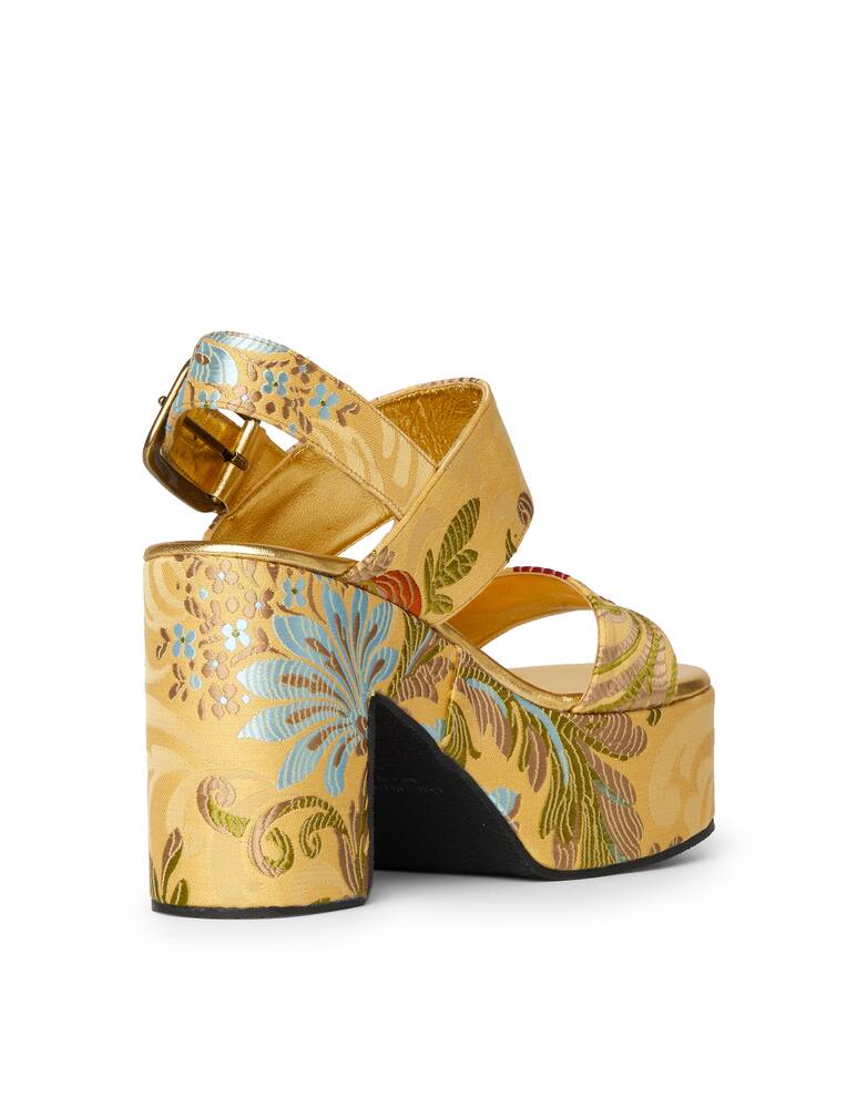 rinascente Dries Van Noten Sandali con plateau in broccato