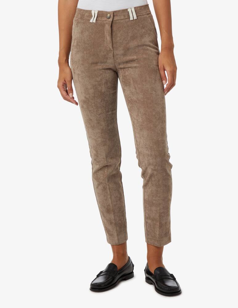 rinascente Elizabeth Ascot Pantalone in velluto - Beige