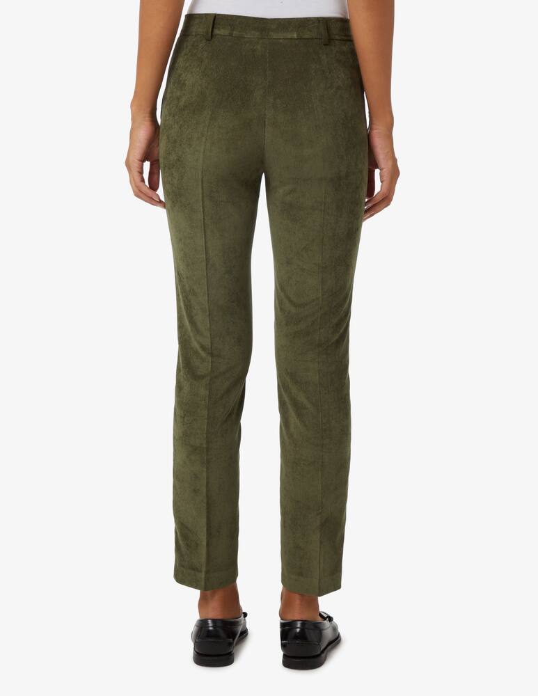 rinascente Elizabeth Ascot Velvet trousers - Olive