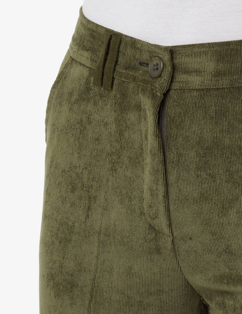 rinascente Elizabeth Ascot Velvet trousers - Olive