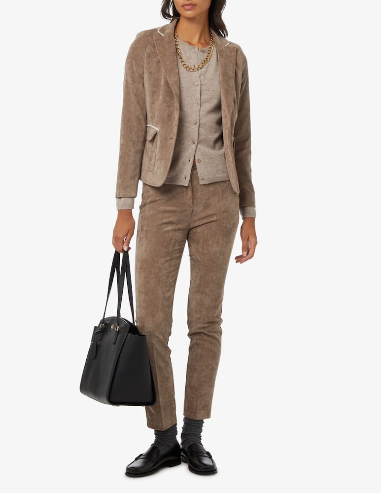 rinascente Elizabeth Ascot Velvet lined jacket - Brown