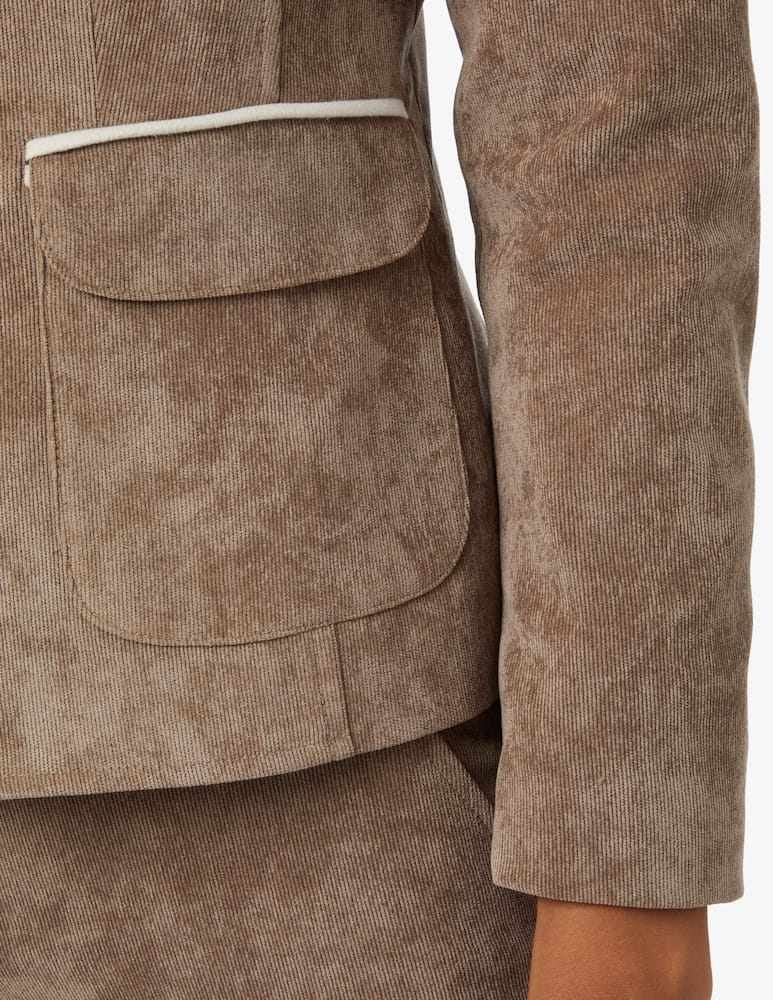 rinascente Elizabeth Ascot Velvet lined jacket - Brown