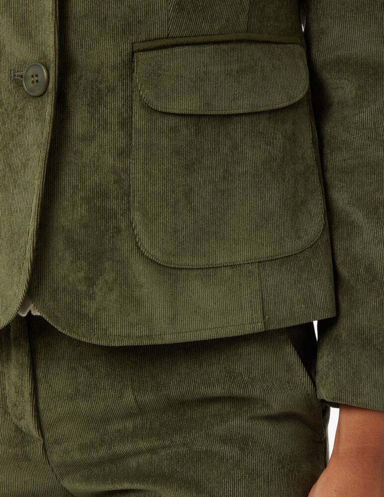 rinascente Elizabeth Ascot Giacca foderata velluto - Oliva