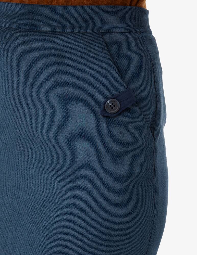 rinascente Elizabeth Ascot Velvet pencil skirt - Blue
