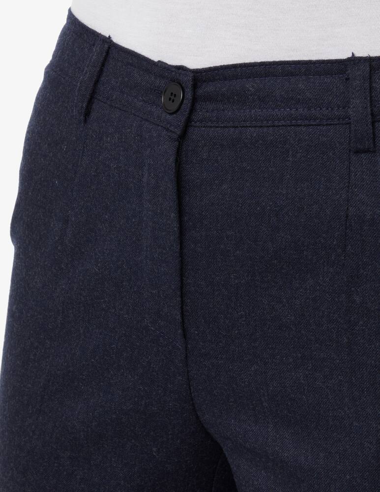 rinascente Elizabeth Ascot Flannel straight leg trousers - Blue