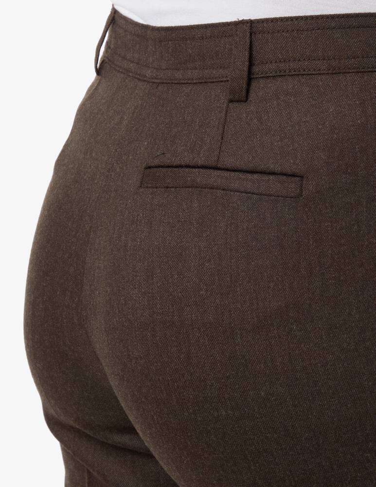 rinascente Elizabeth Ascot Flannel straight leg trousers - Black