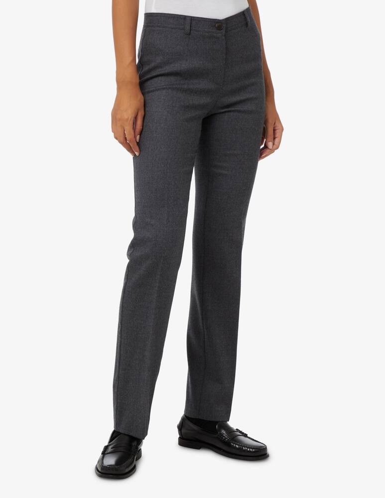 rinascente Elizabeth Ascot Pantalone a gamba dritta in flanella - Nero