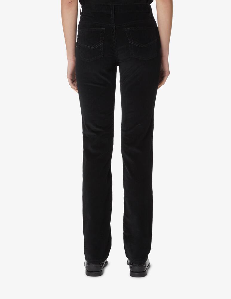 rinascente Elizabeth Ascot Slim fit 5-pocket velvet trousers - Black