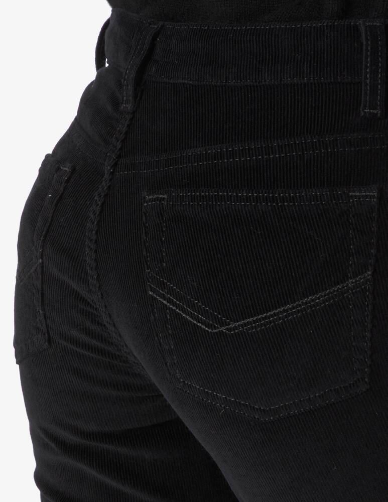 rinascente Elizabeth Ascot Slim fit 5-pocket velvet trousers - Black