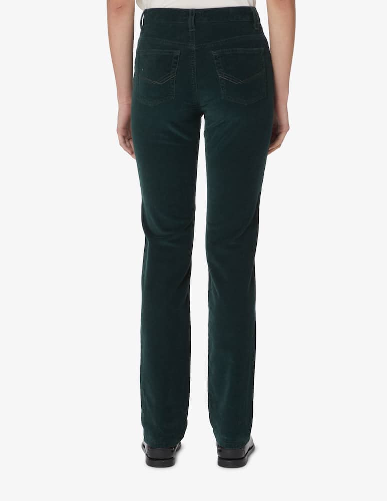 rinascente Elizabeth Ascot Slim fit 5-pocket velvet trousers - Green