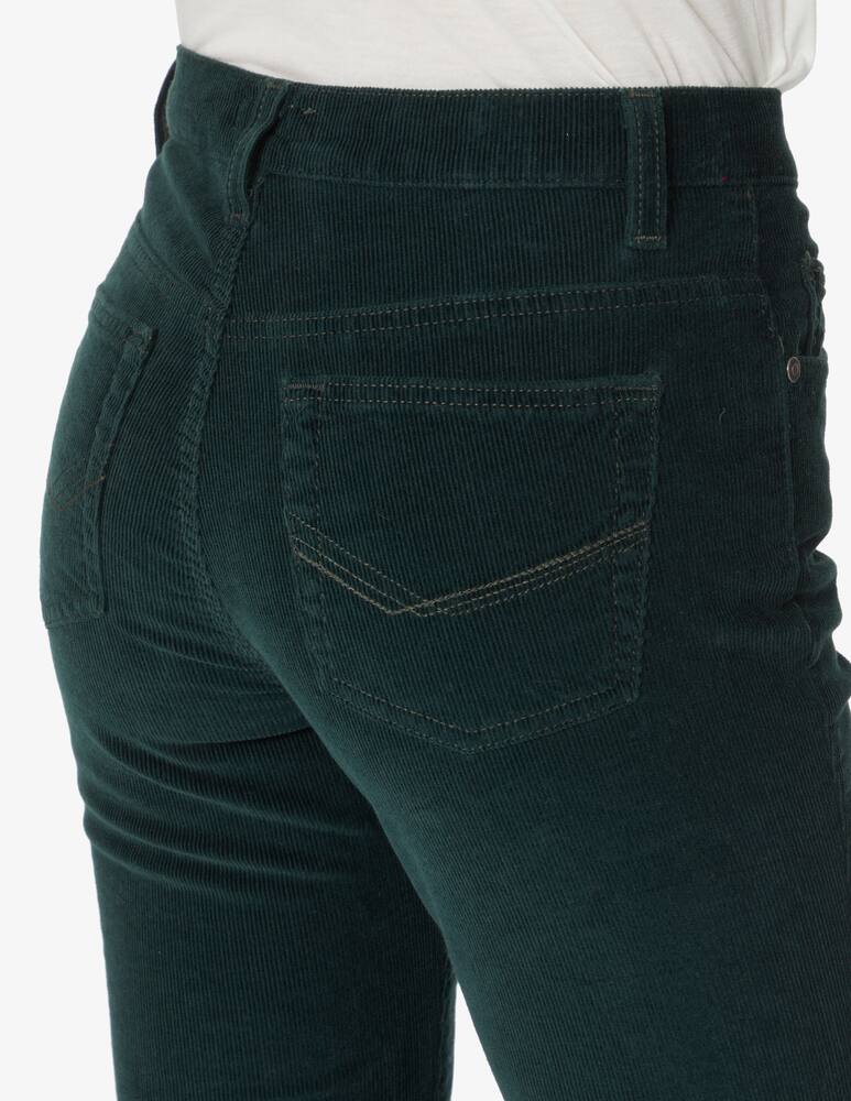 rinascente Elizabeth Ascot Slim fit 5-pocket velvet trousers - Green