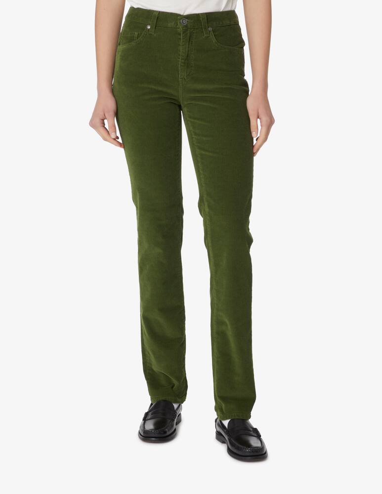 rinascente Elizabeth Ascot Pantalone 5 tasche in velluto slim fit - Oliva