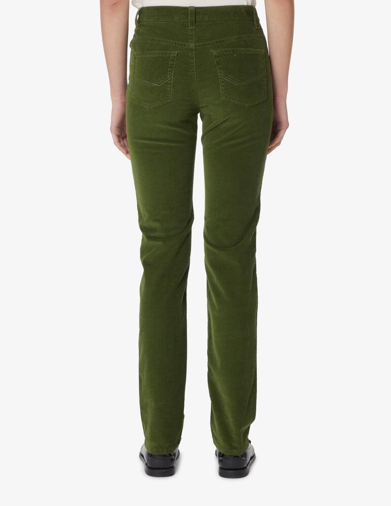rinascente Elizabeth Ascot Pantalone 5 tasche in velluto slim fit - Oliva