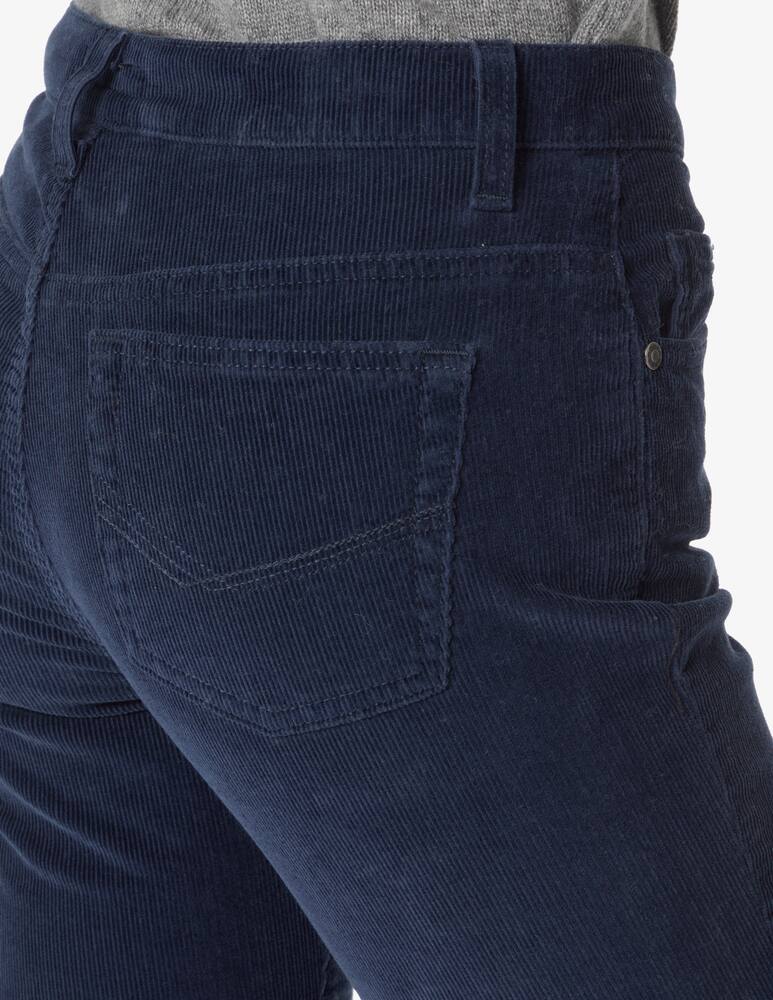 rinascente Elizabeth Ascot Slim fit 5-pocket velvet trousers - Blue