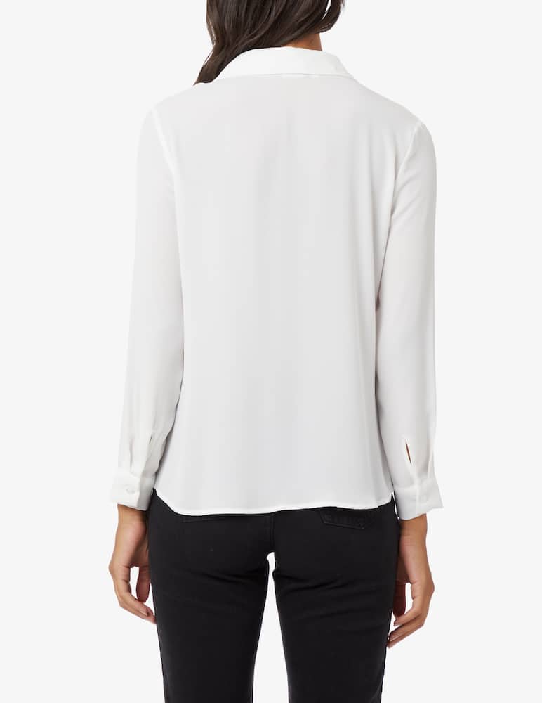rinascente Elizabeth Ascot Shirt with front pockets - White