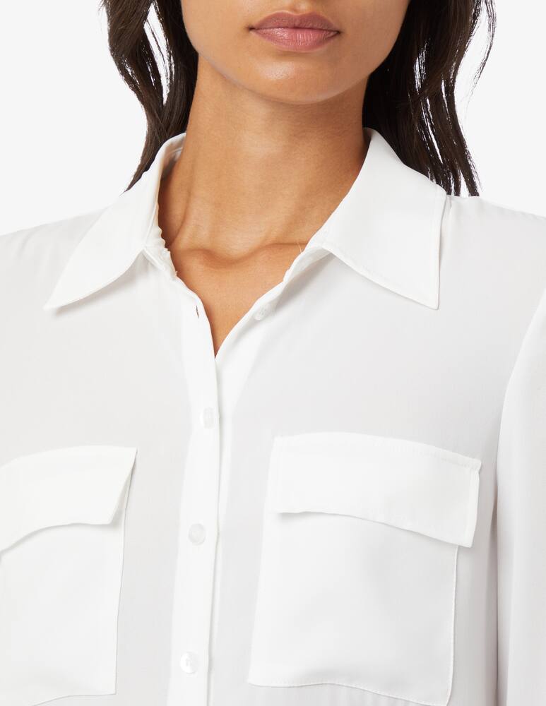 rinascente Elizabeth Ascot Shirt with front pockets - White