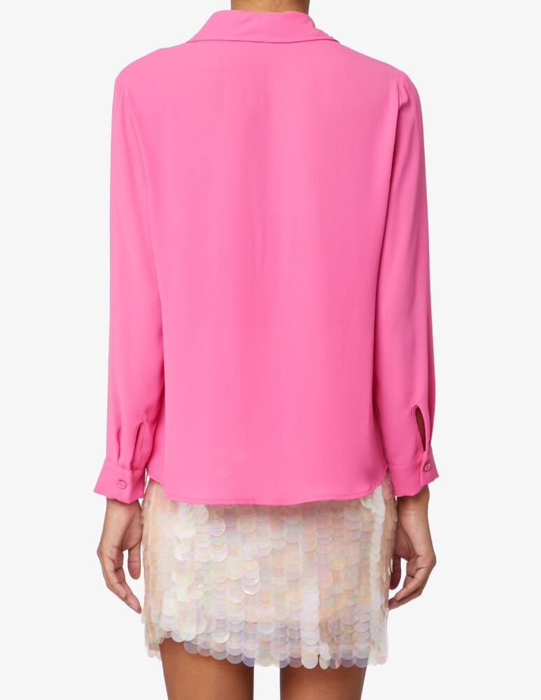 rinascente Elizabeth Ascot Camicia collo aperto con tasche davanti - Rosa