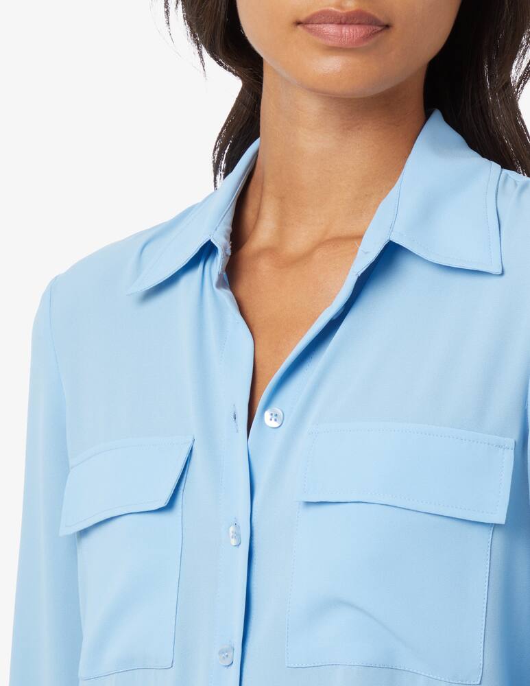 rinascente Elizabeth Ascot Camicia con tasche davanti - Azzurro