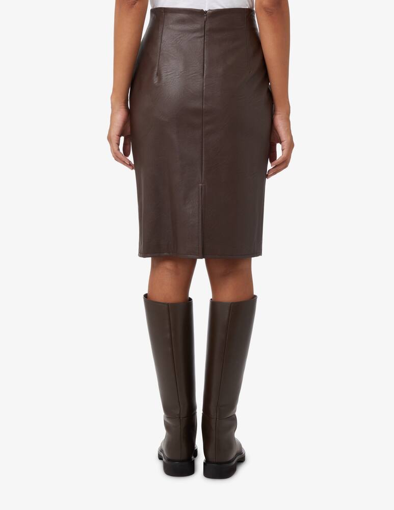 rinascente Elizabeth Ascot Gonna tubino in pelle sintetica - Marrone