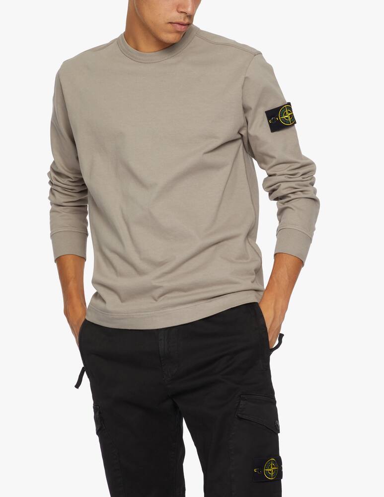 rinascente Stone Island Felpa girocollo in jersey di cotone garzato