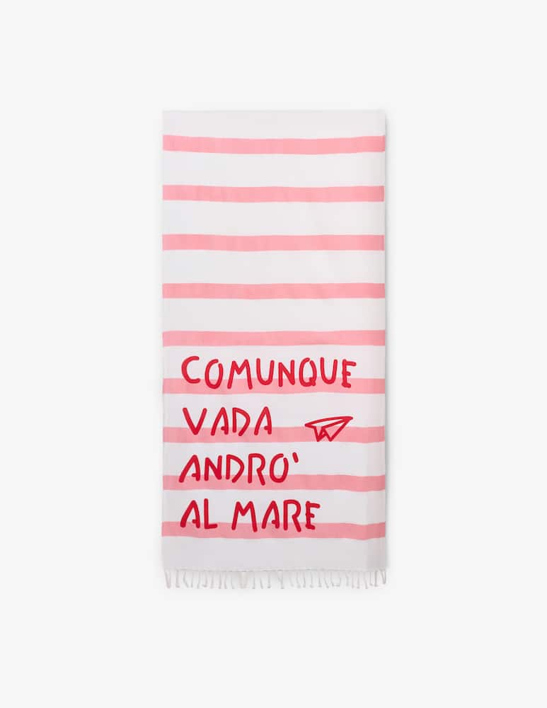 rinascente Linea Daria Beach towel Comunque vada andrò al mare