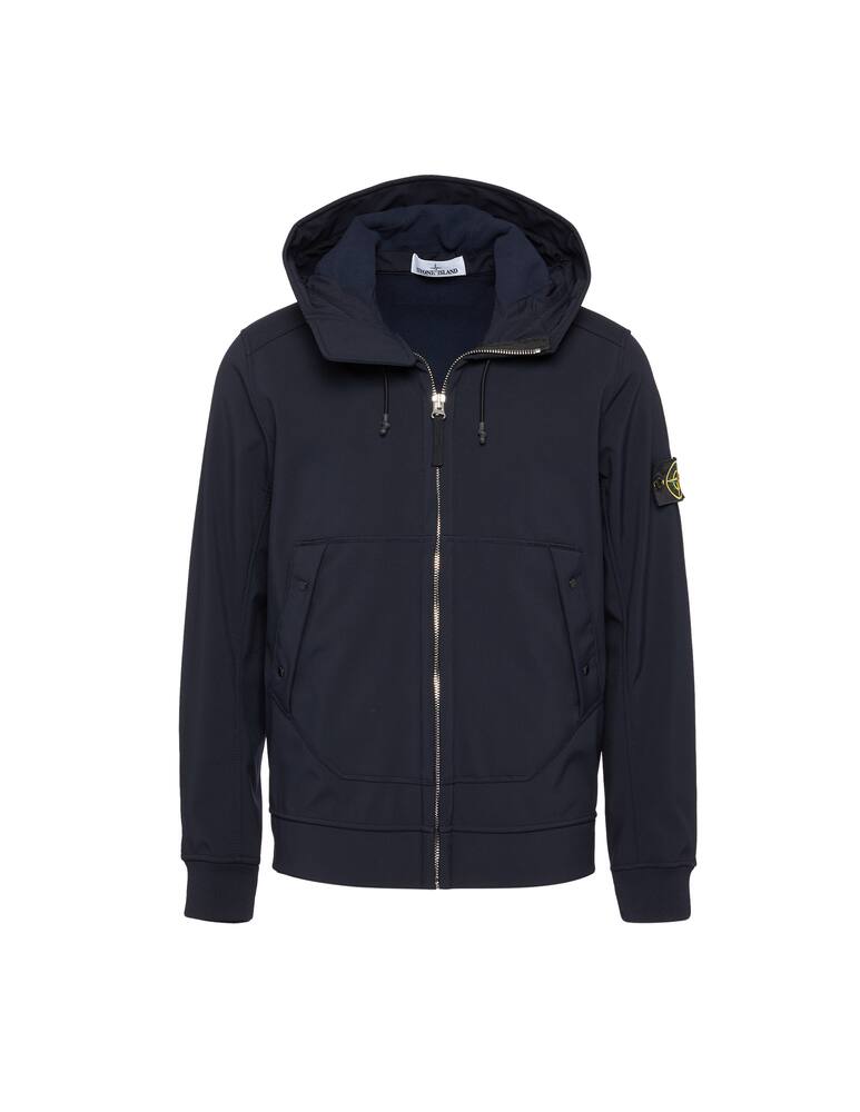 Stone Island Giubbotto leggero con cappuccio soft shell - immagine 1 Stone Island Giubbotto leggero con cappuccio soft shell - immagine 1