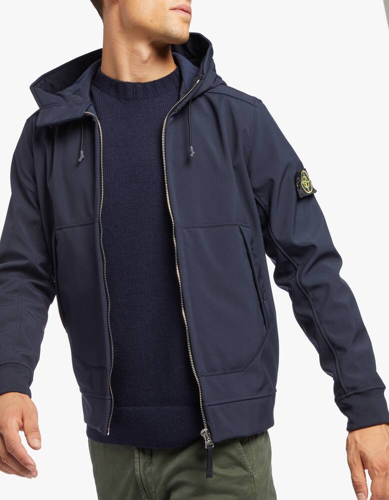 Stone Island Giubbotto leggero con cappuccio soft shell - immagine 2 Stone Island Giubbotto leggero con cappuccio soft shell - immagine 2