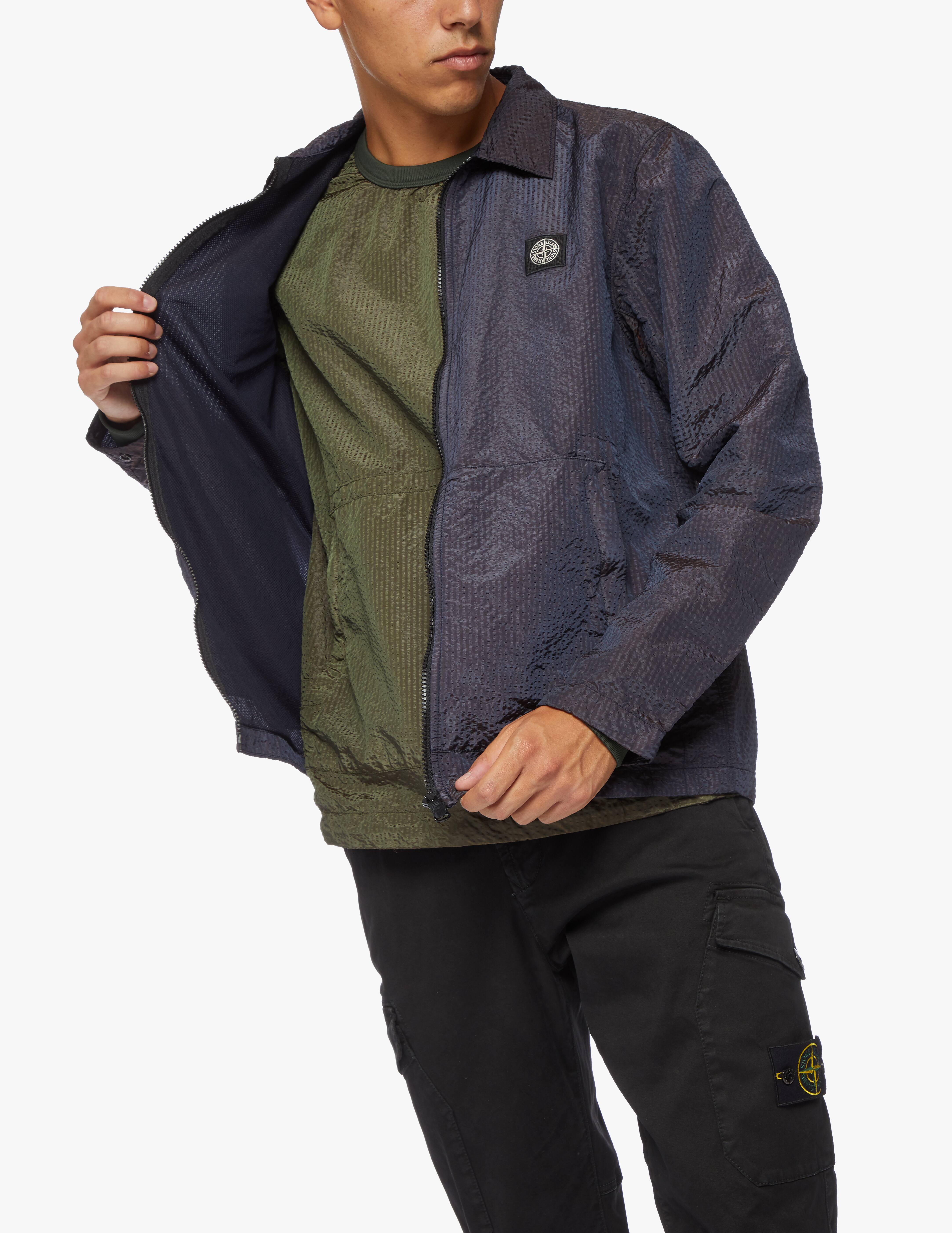 stone island metallic overshirt