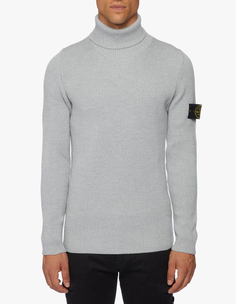 rinascente Stone Island Turtleneck ribbed wool jumper