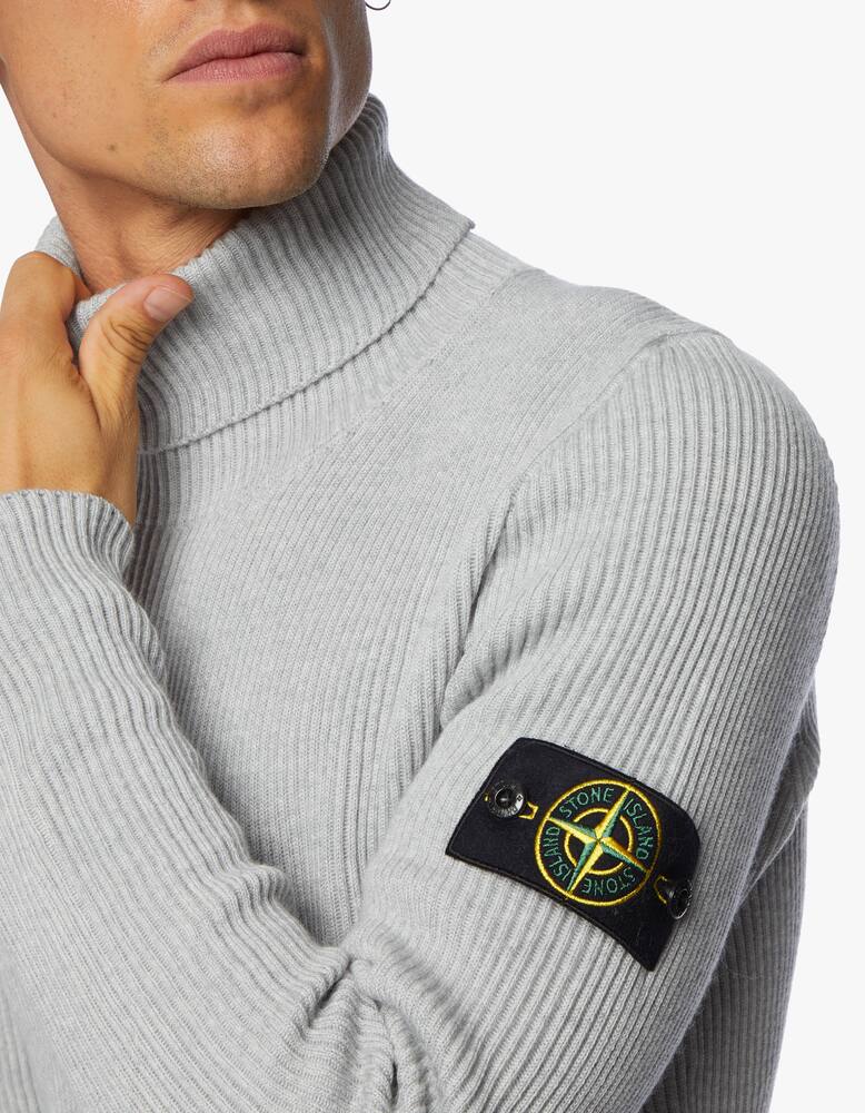 rinascente Stone Island Turtleneck ribbed wool jumper
