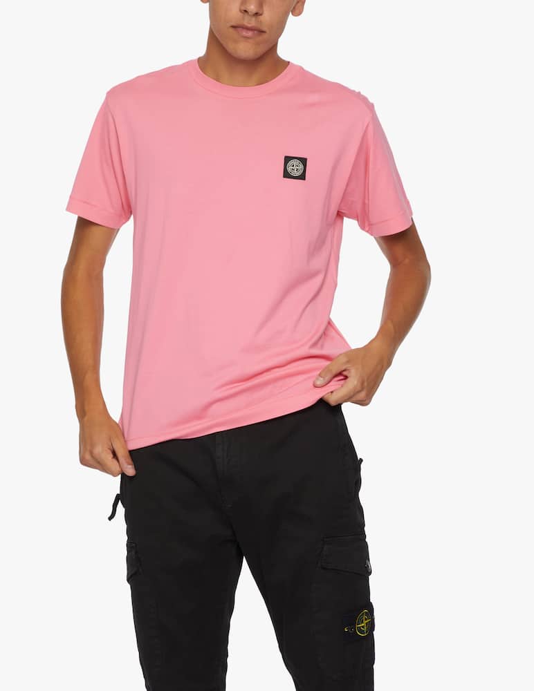 rinascente Stone Island Short sleeve cotton logo patch t-shirt