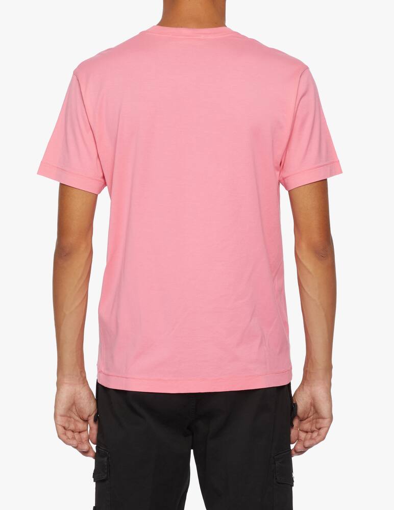 rinascente Stone Island Short sleeve cotton logo patch t-shirt