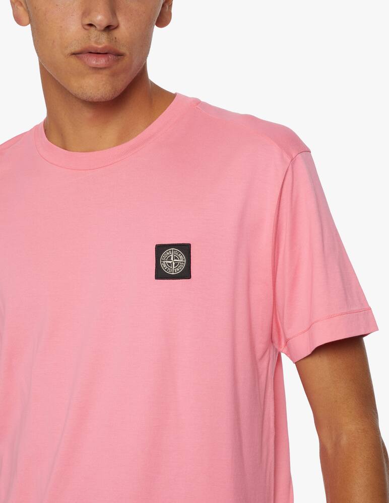rinascente Stone Island Short sleeve cotton logo patch t-shirt