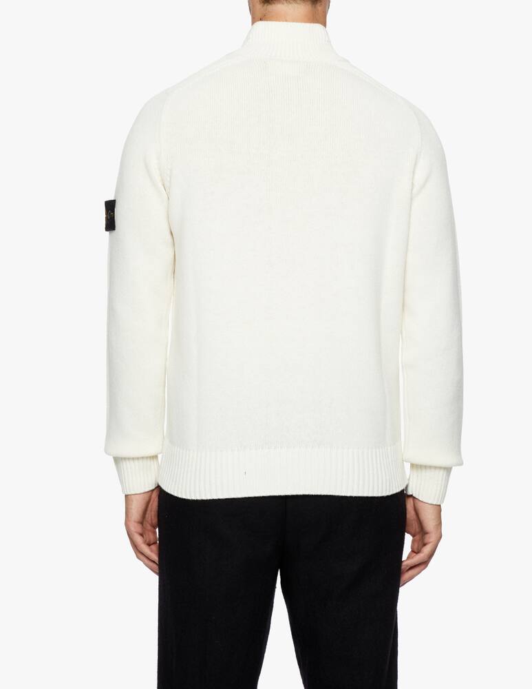 rinascente Stone Island Maglia mezza zip e bottoni in lana