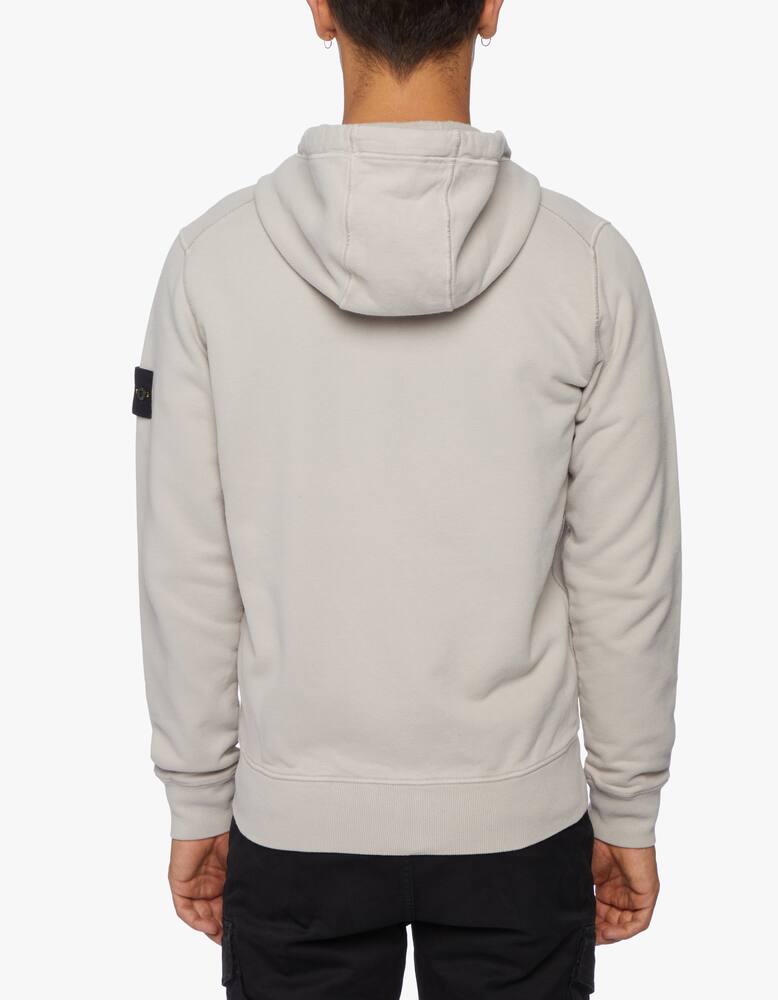 rinascente Stone Island Hooded full zip sweatshirt in brushed cotton fleece