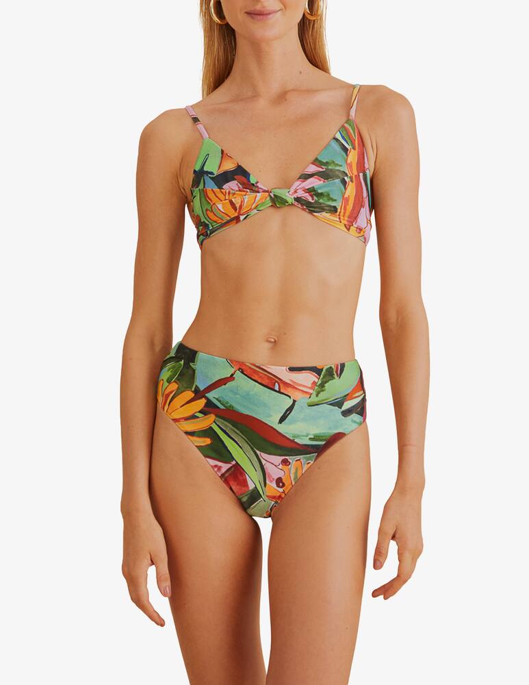 rinascente Farm Rio Top bikini con nodo Banana foliage
