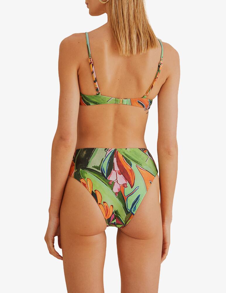 rinascente Farm Rio Top bikini con nodo Banana foliage