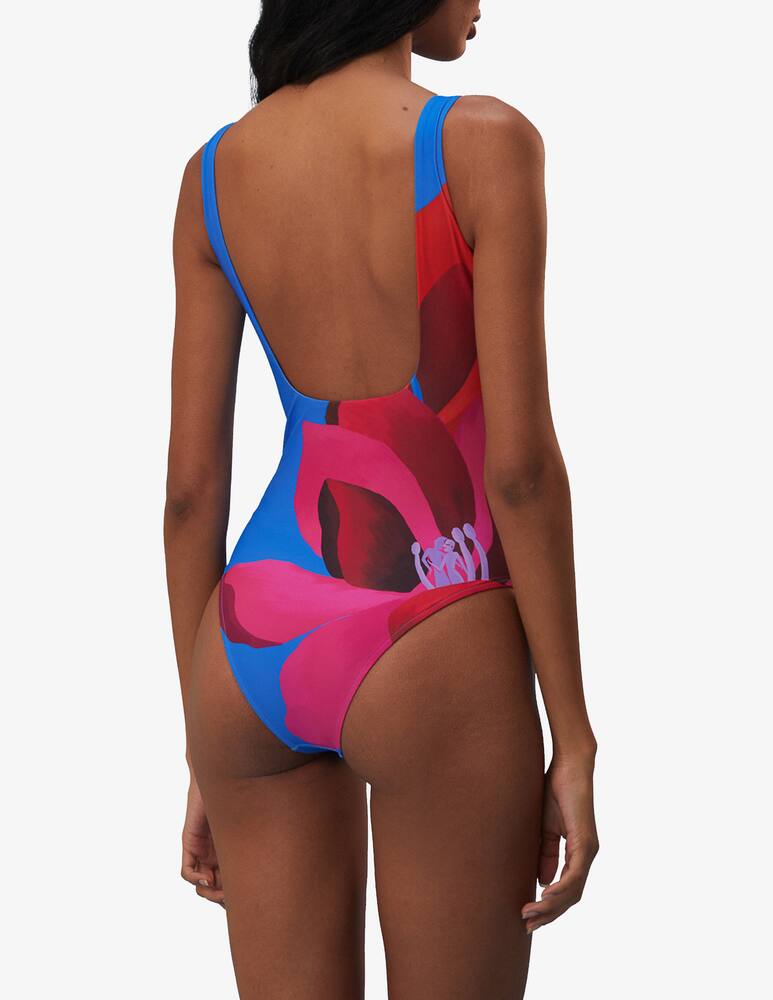rinascente Farm Rio Watercolor floral one piece swimsuit